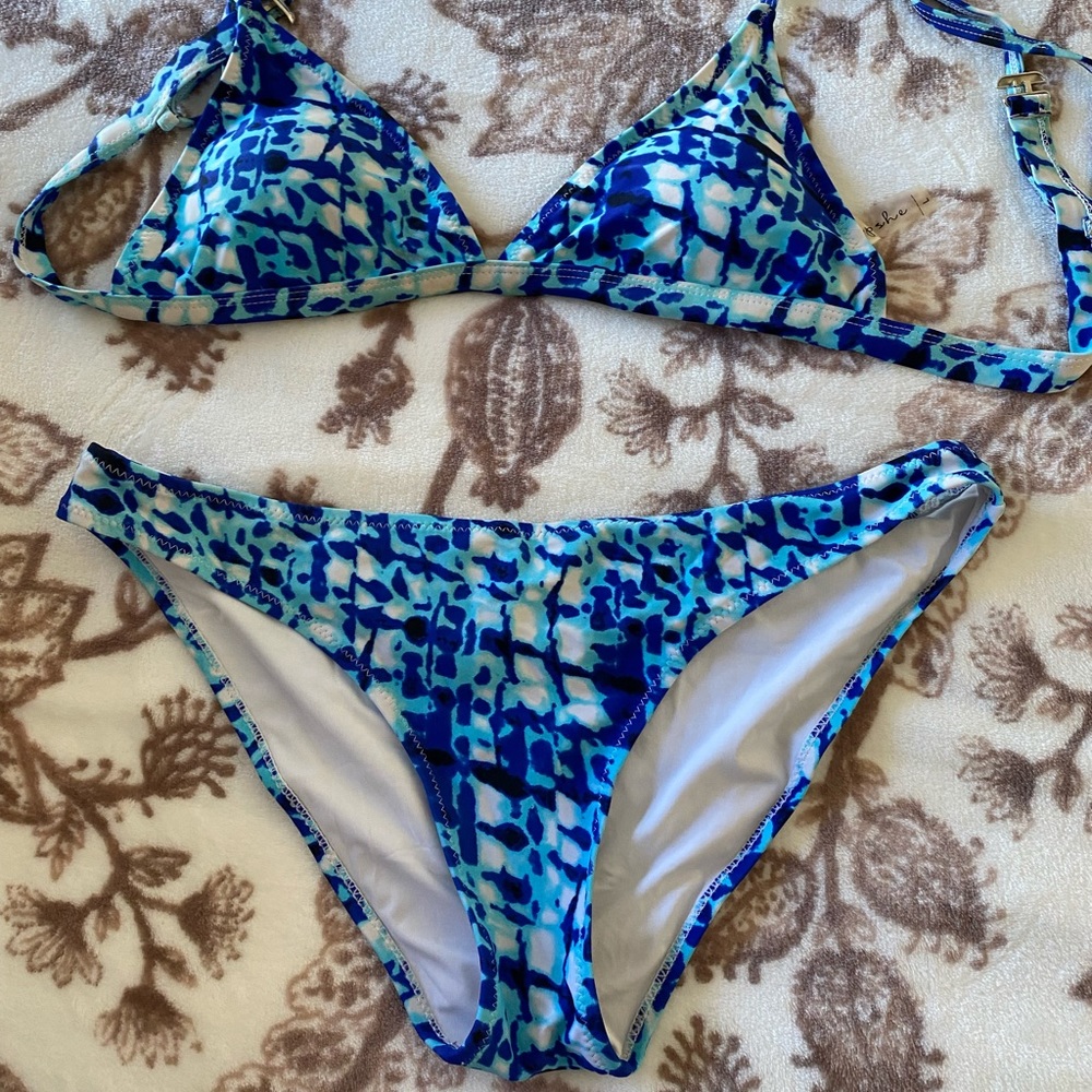 Cupshe Blue Patterned Bikini